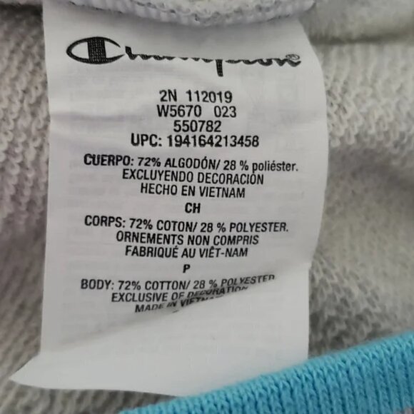 Champion Gray French Terry Campus Crew Neck Sweatshirt Women's Sz S - Picture 6 of 7
